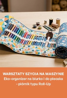 Eko-organizer na biurko i do plecaka – piórnik typu Roll-Up 16+